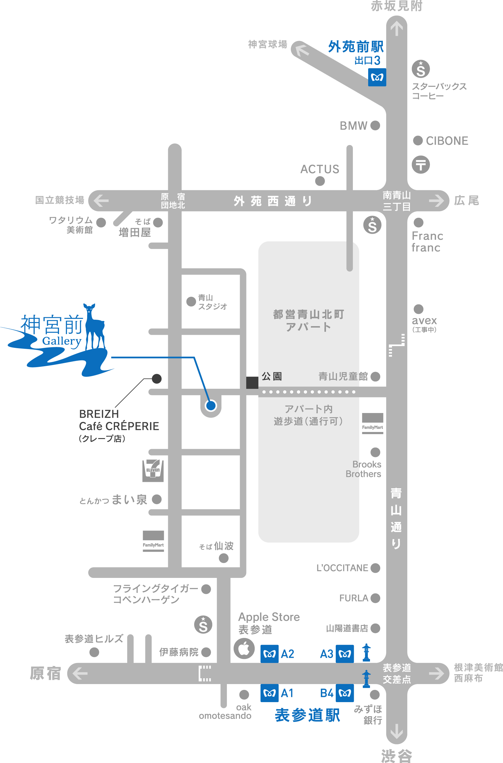 神宮前ギャラリー　地図